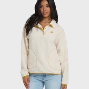 Billabong Cream Pullover with Mustard Trim
